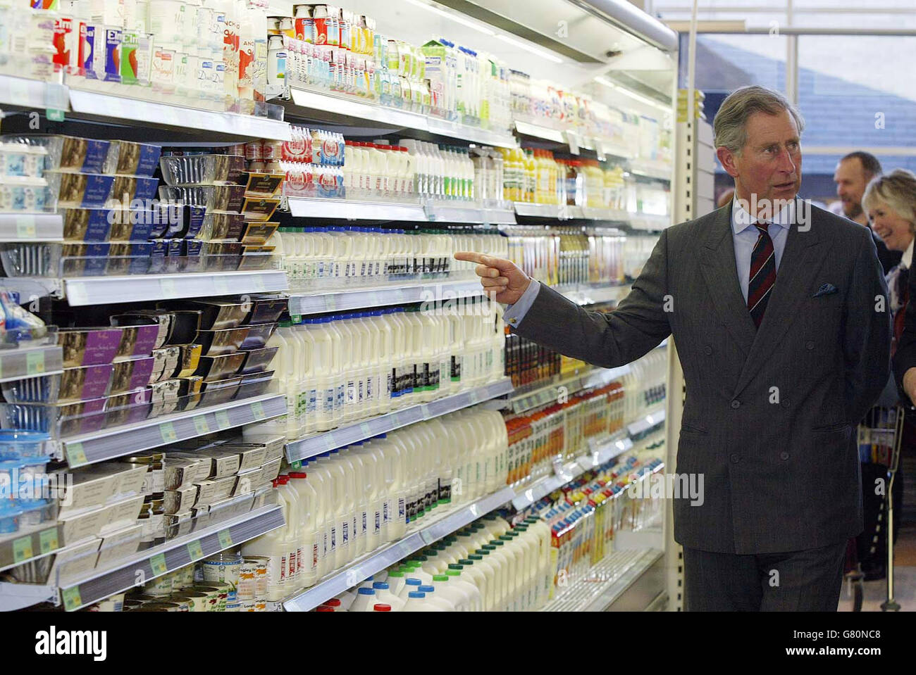 The Prince of Wales visits Booths Supermarket where he opened a new restaurant and shop using locally sourced produce. Stock Photo