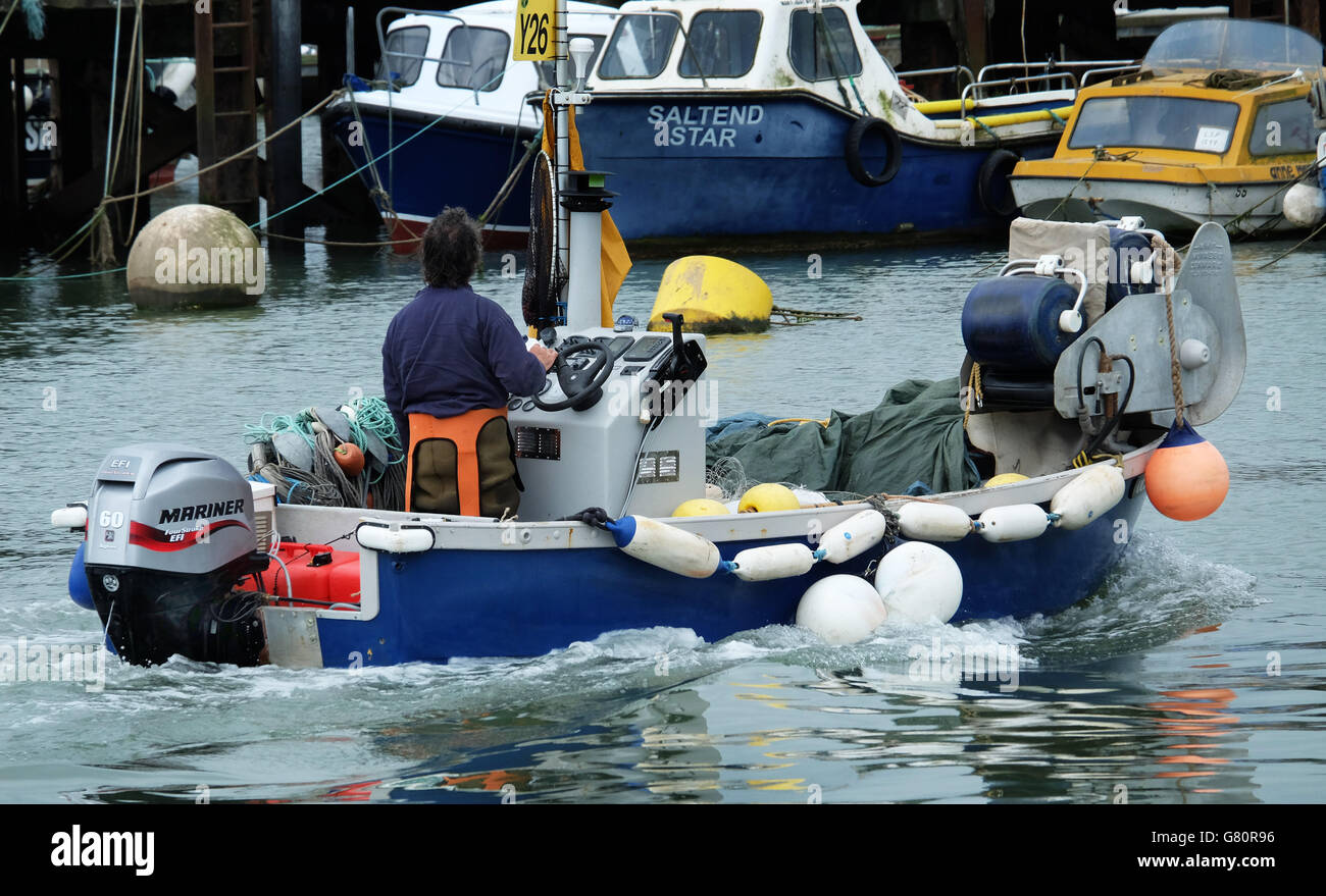 One man fishing boat hi-res stock photography and images - Alamy