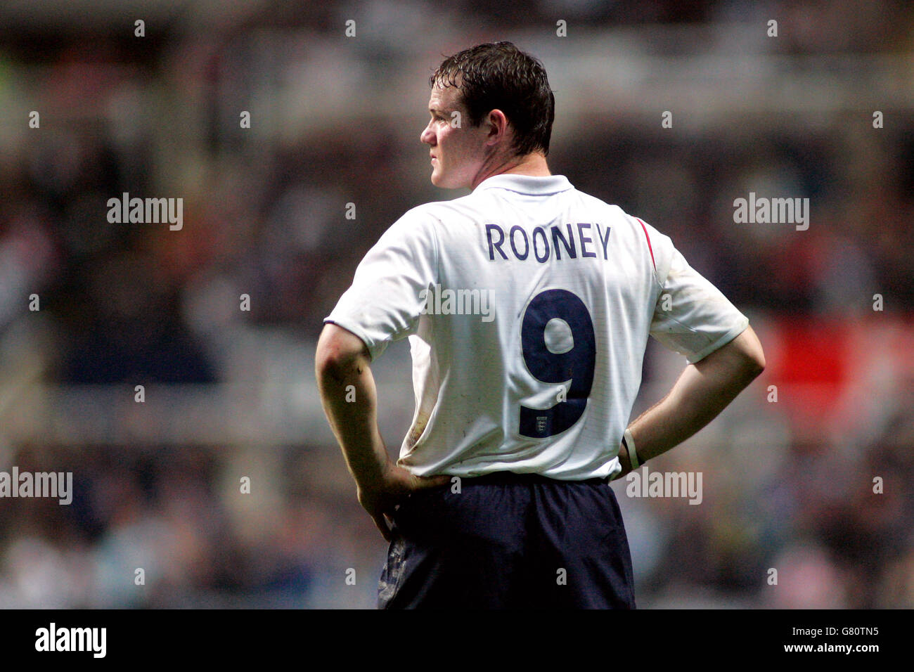 Soccer - FIFA World Cup 2006 Qualifier - Group Six - England v Azerbaijan - St James' Park. England's Wayne Rooney Stock Photo