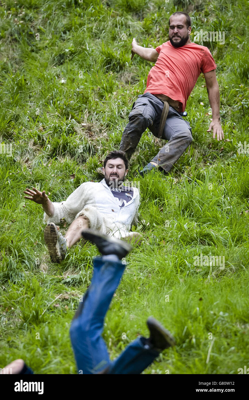 Cheese Rolling race Stock Photo Alamy