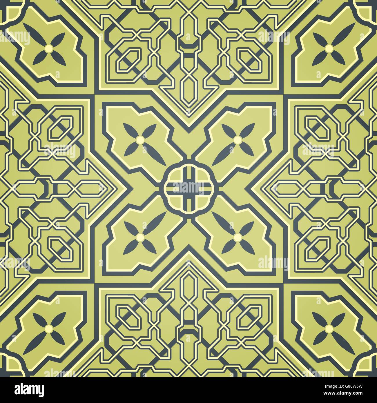 Abstract Vector Background of Artistic Green Seamless Pattern Stock ...