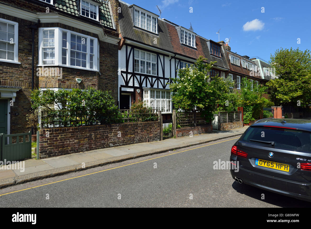 Terraced houses, Jubilee Place, Chelsea, London SW3, United Kingdom