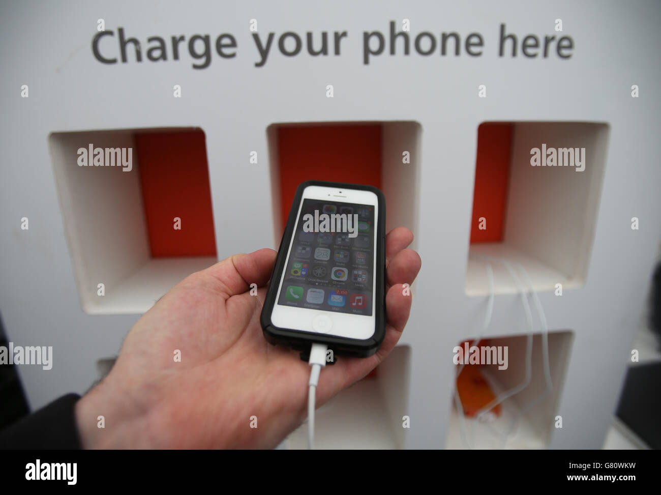 Mobile charging point Stock Photo Alamy