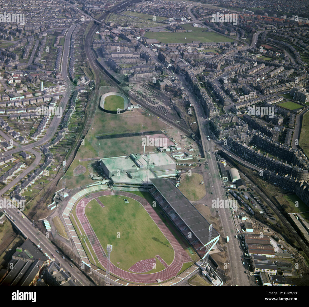 Athletics Meadowbank Sports Centre Edinburgh, Scotland Stock Photo