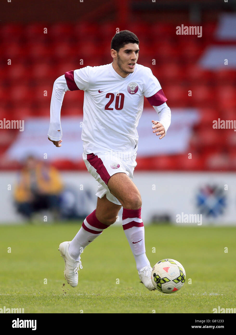 Soccer - International Friendly - Northern Ireland v Qatar - Gresty Road. Qatar's Karim Boudiaf Stock Photo
