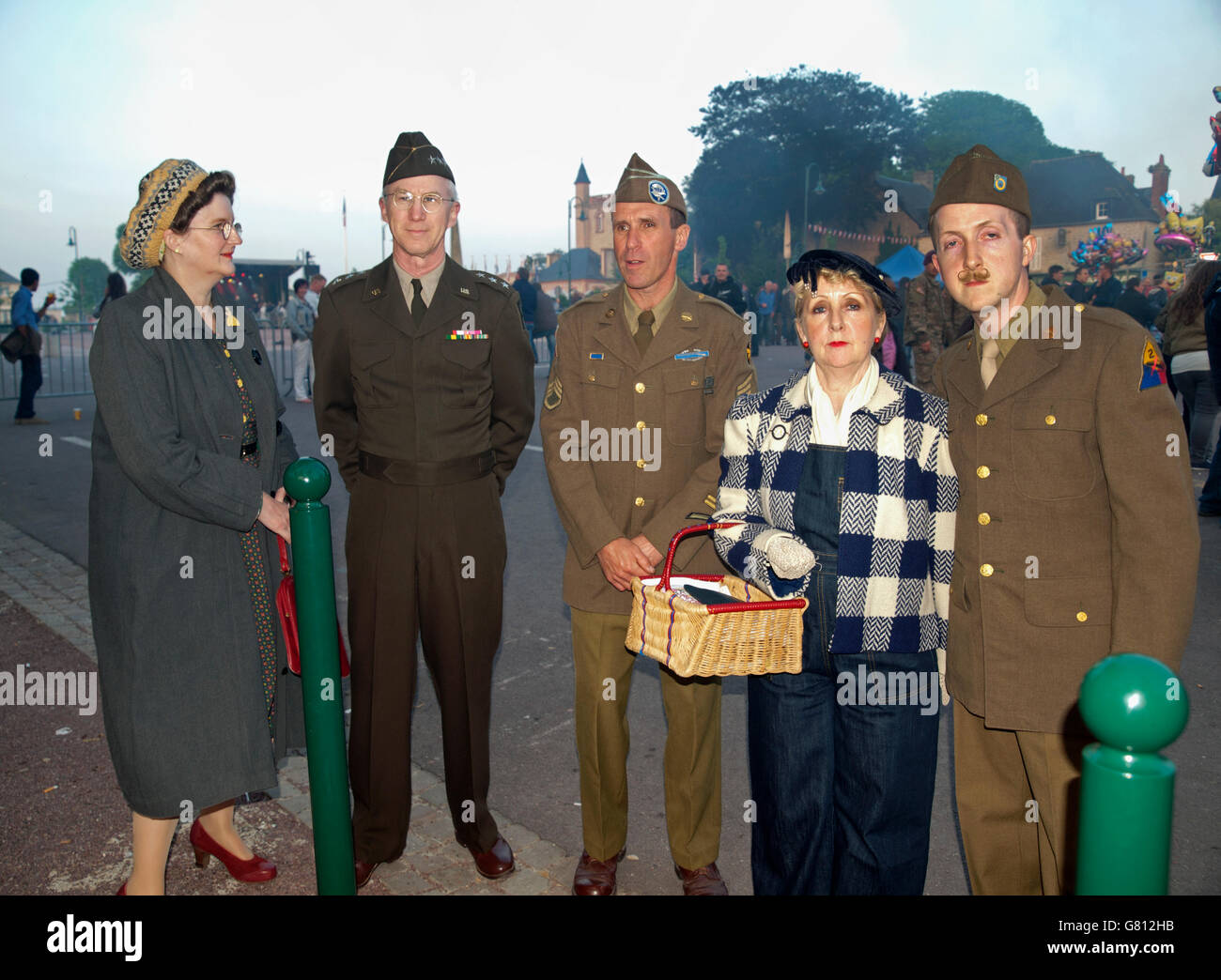 In the town of Carentan the 72nd anniversary of the Battle of Normandy is commemorated by locals in period costume Stock Photo