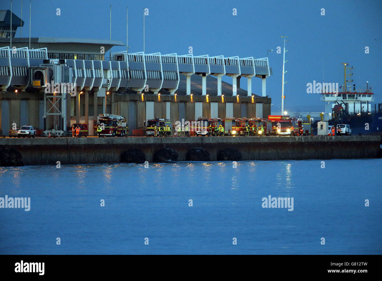Car carrier fire Stock Photo Alamy