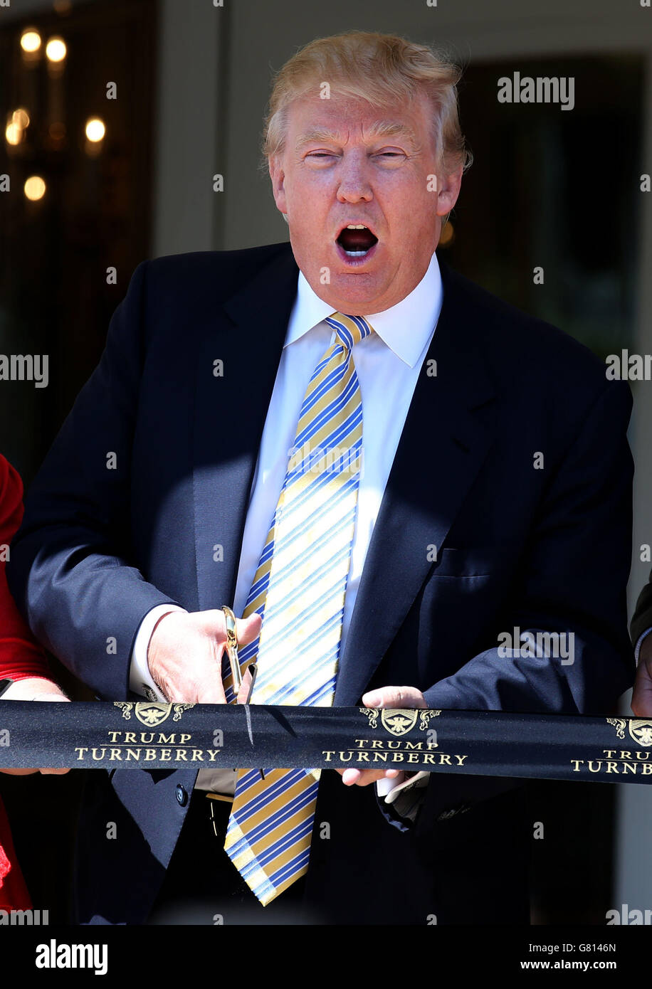 Donald Trump visits Turnberry Stock Photo - Alamy