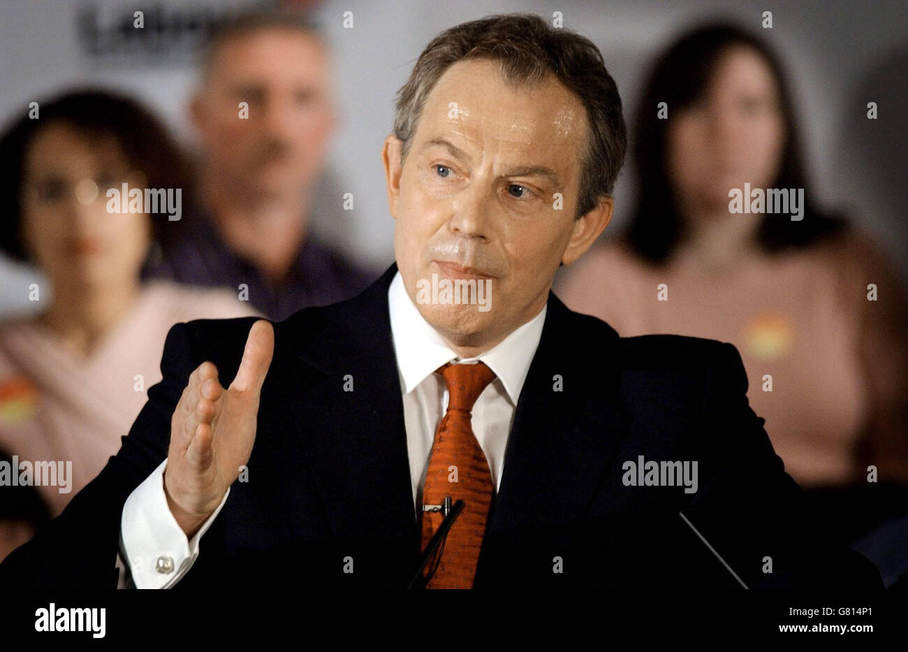 Prime Minister Tony Blair makes his acceptance speech to his