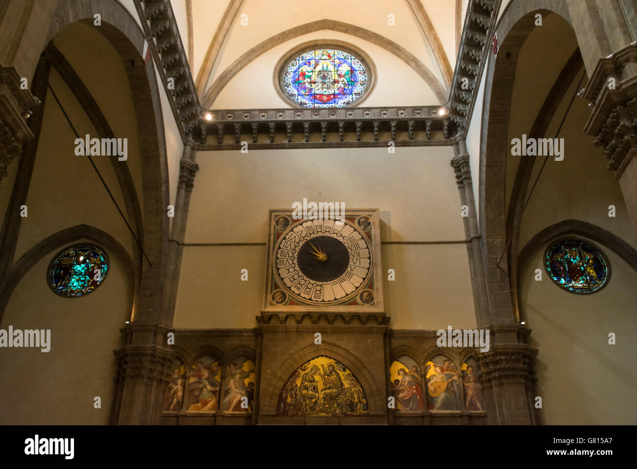 Interior view of the cathedral Santa Maria del Fiore in Florence, Italy Stock Photo