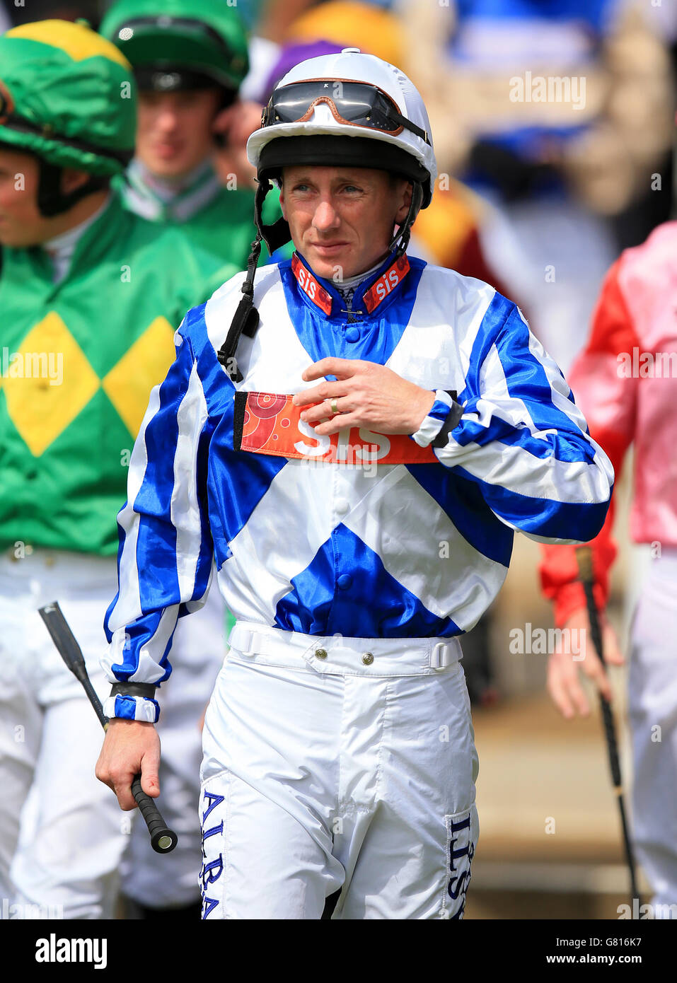 Horse Racing - 2015 Dante Festival - Betfred Yorkshire Cup - York Racecourse. Paul Hanagan, jockey Stock Photo
