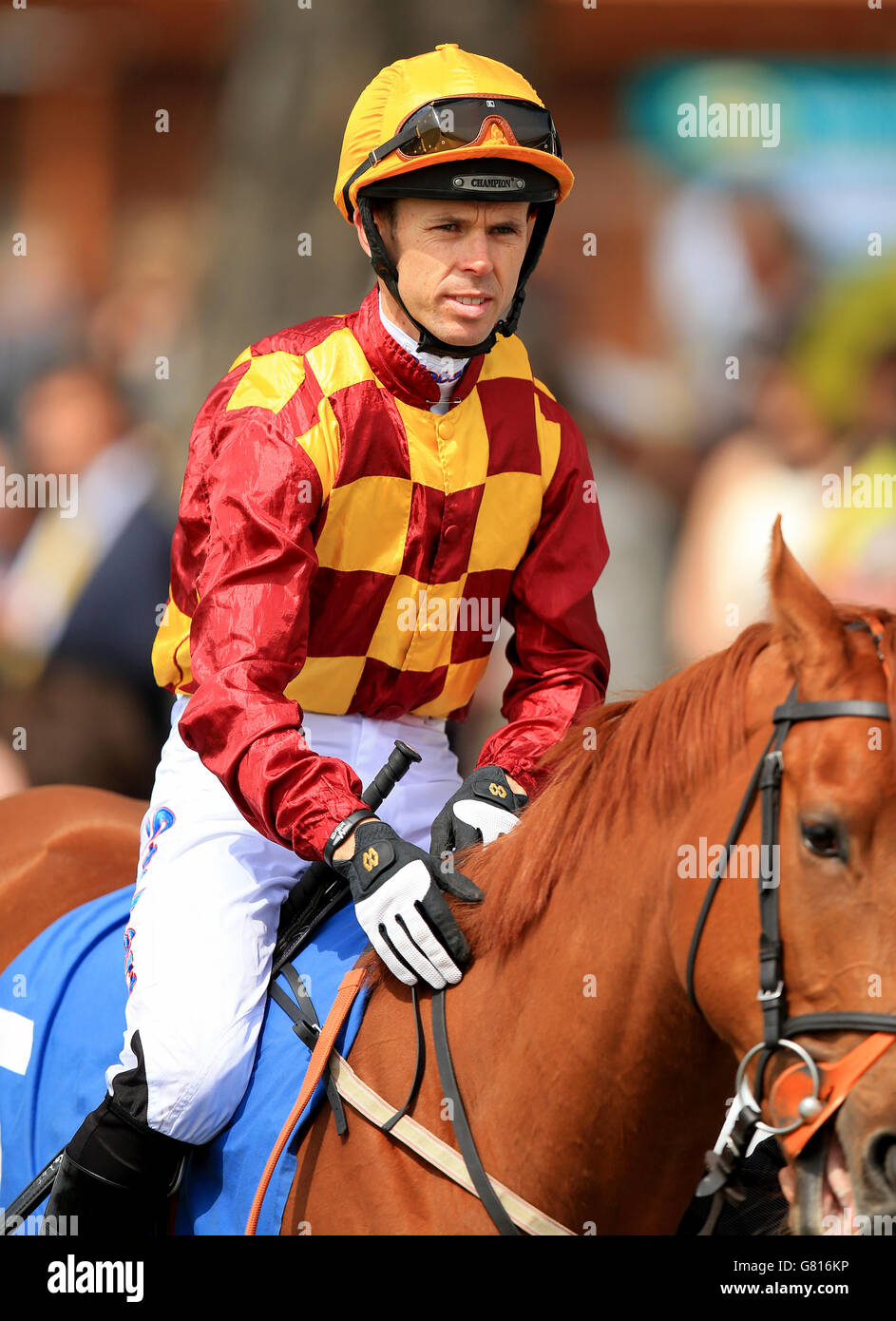 Horse Racing - 2015 Dante Festival - Betfred Yorkshire Cup - York Racecourse. Graham Lee, jockey Stock Photo