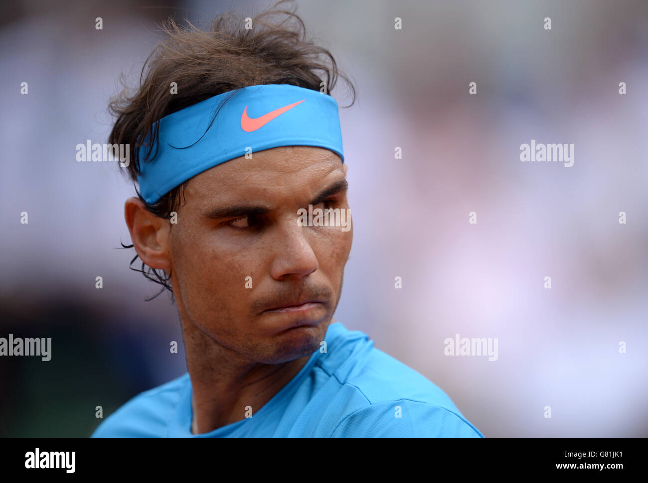 Tennis headshot head shot portrait nike headband branding  frenchopencollday3 hi-res stock photography and images - Alamy