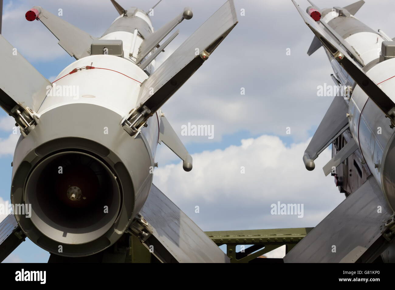 Cruise missiles on the launcher Stock Photo