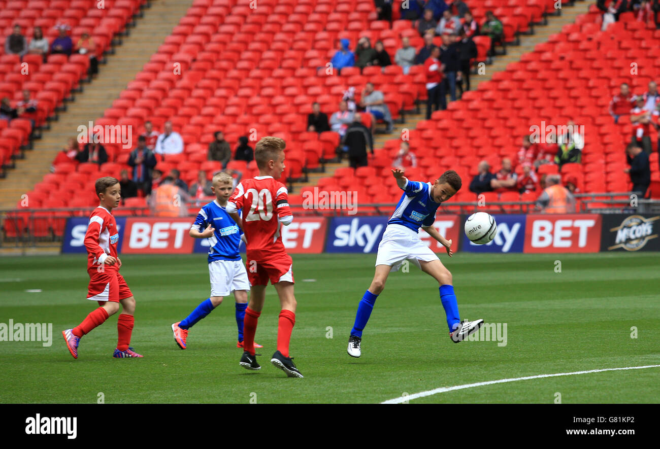 A general view of the action between The Oaks Primary school and South