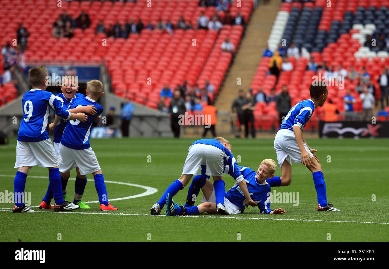 South Failsworth Primary school players celebrate during the Kinder