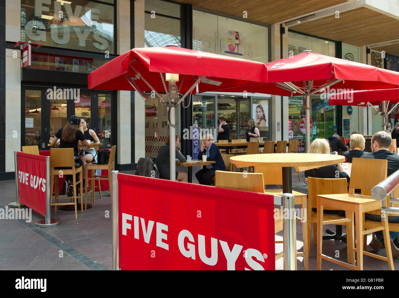 Five Guys, Cabot Circus, Bristol, UK Stock Photo Alamy