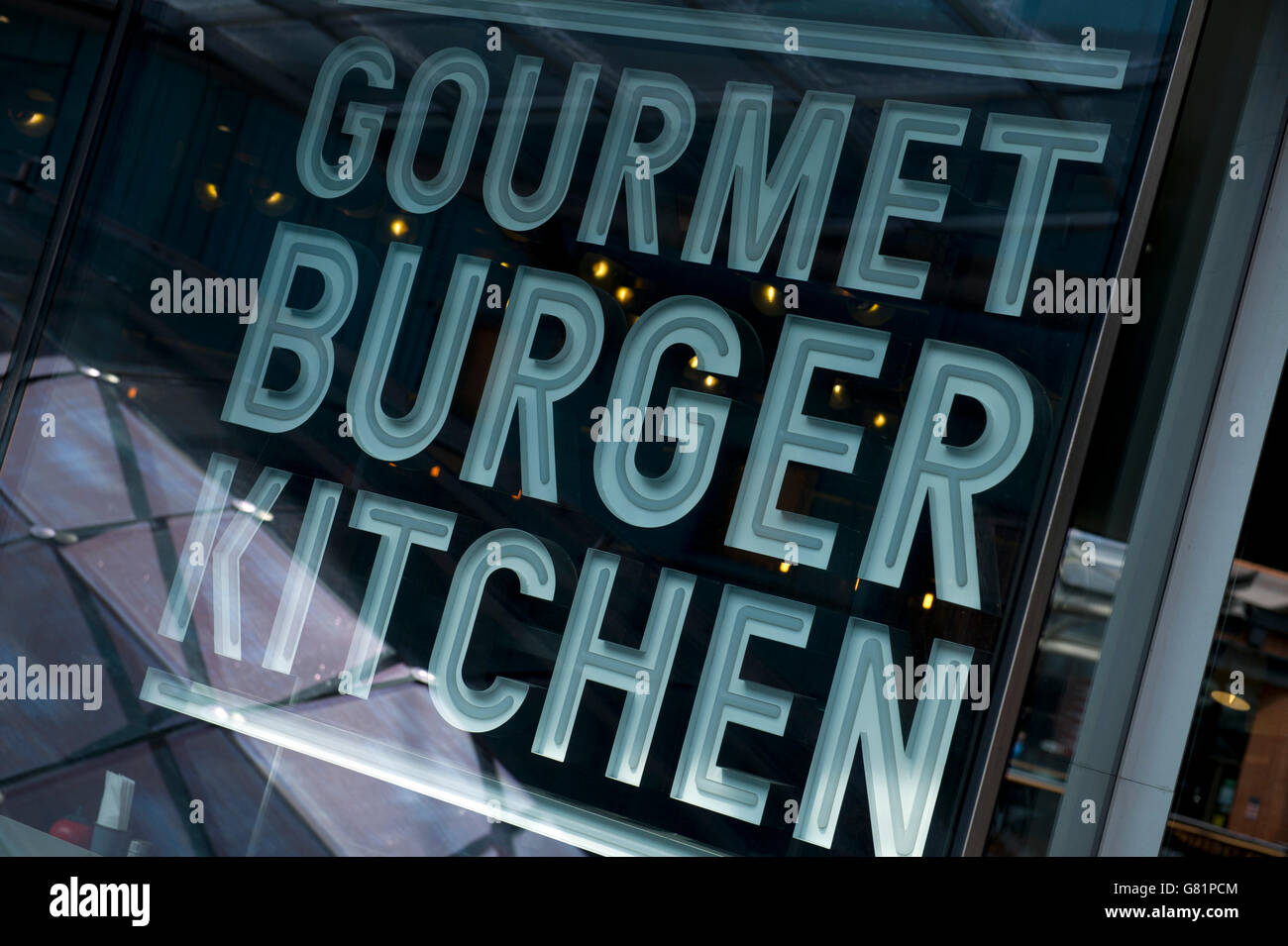 Gourmet Burger Kitchen Stock Photo