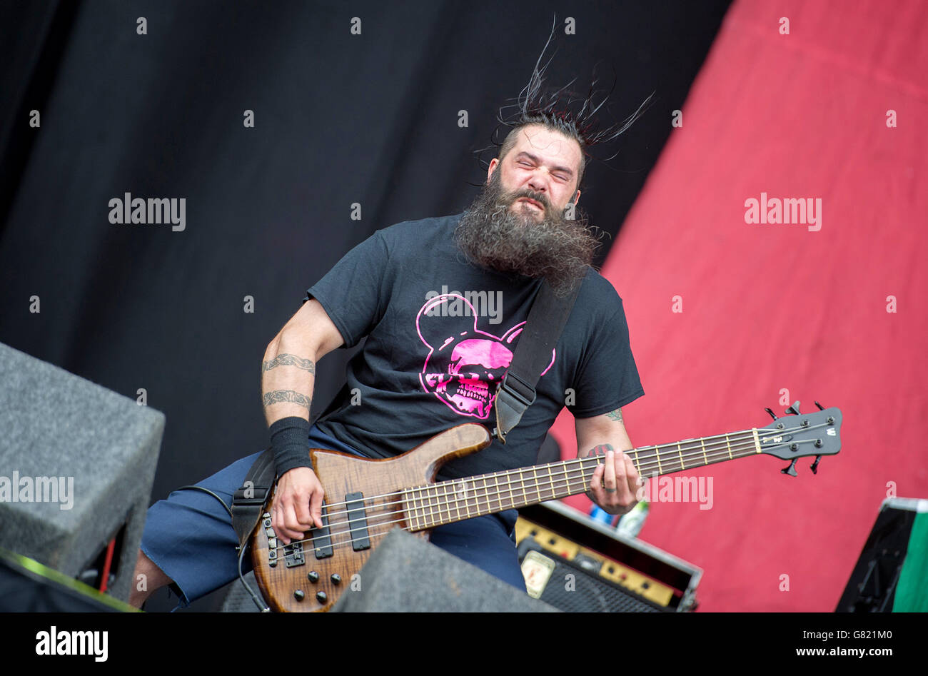 Cavalera Conspiracy live on stage on day 3 of Download festival on June 14 2015 in Donnington Park, United Kingdom Stock Photo