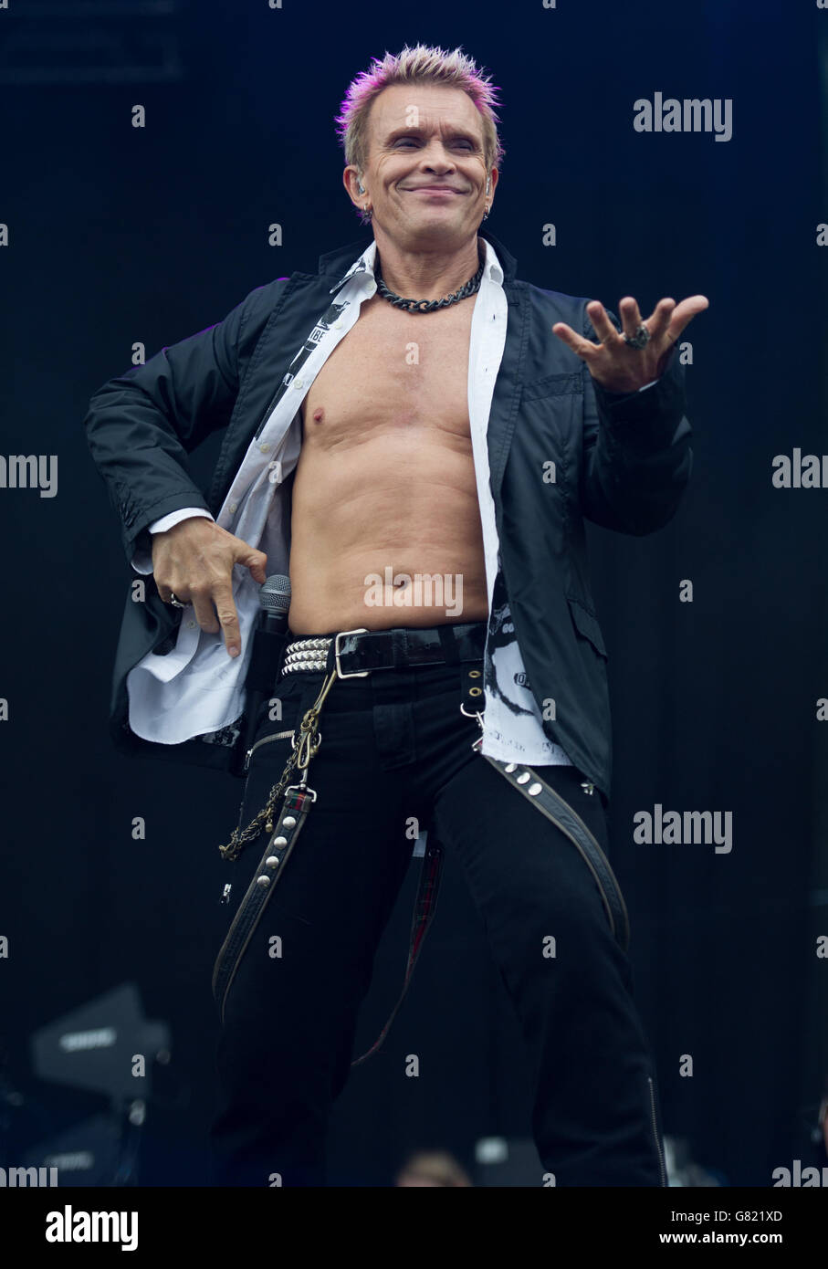 Billy Idol Live On Stage On Day 3 Of Download Festival On June 14.