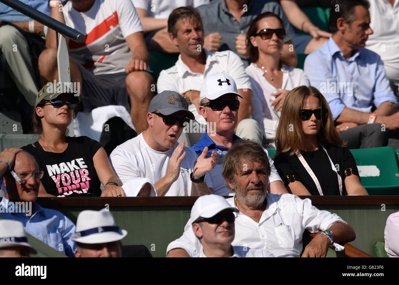 Andy Murray's coach Amelie Mauresmo and wife Kim Sears in the crowd of ...