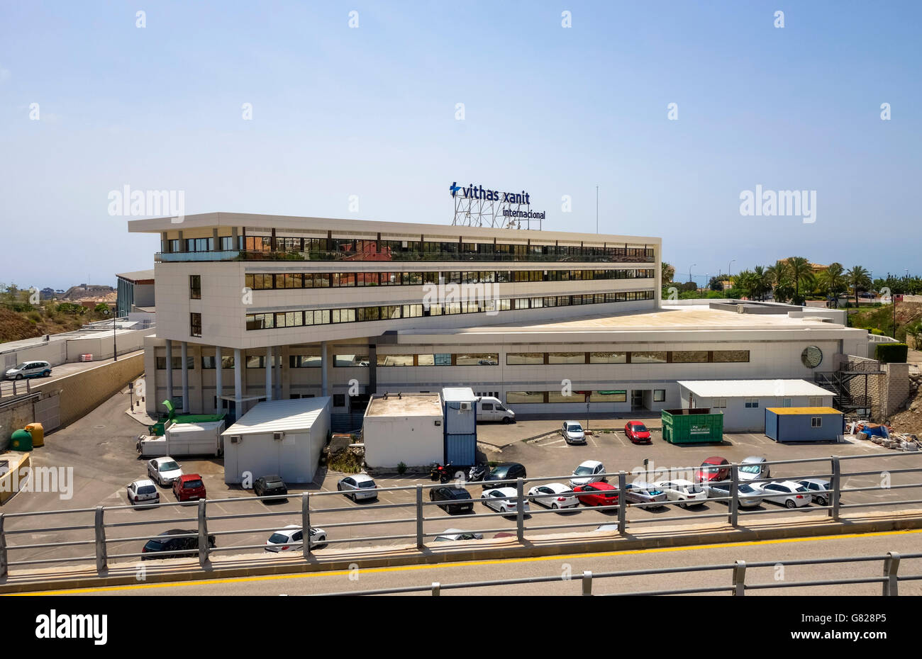 Vithas Xanit International Hospital, Benalmadena, frequently visited by British expats. Malaga, Costa del Sol, Spain. Stock Photo