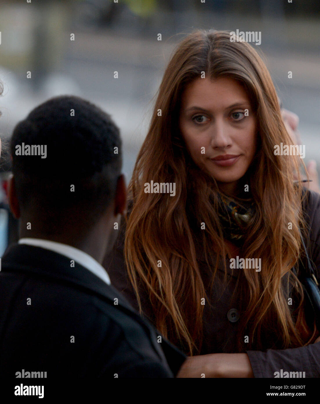 Actors on set during the filming of the new James Bond film, Spectre