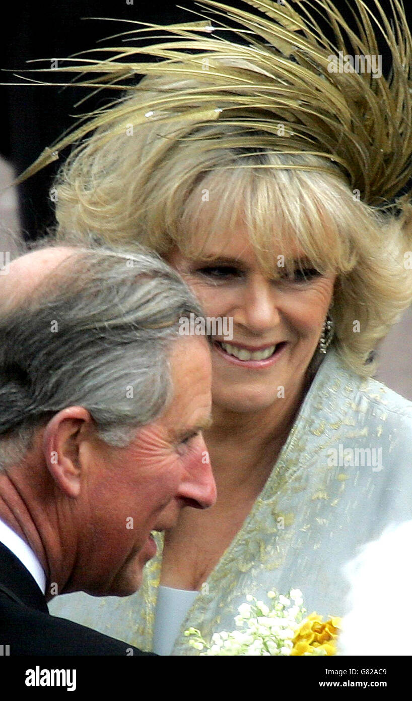Half length royal smiling camilla parker bowles charles camilla parker