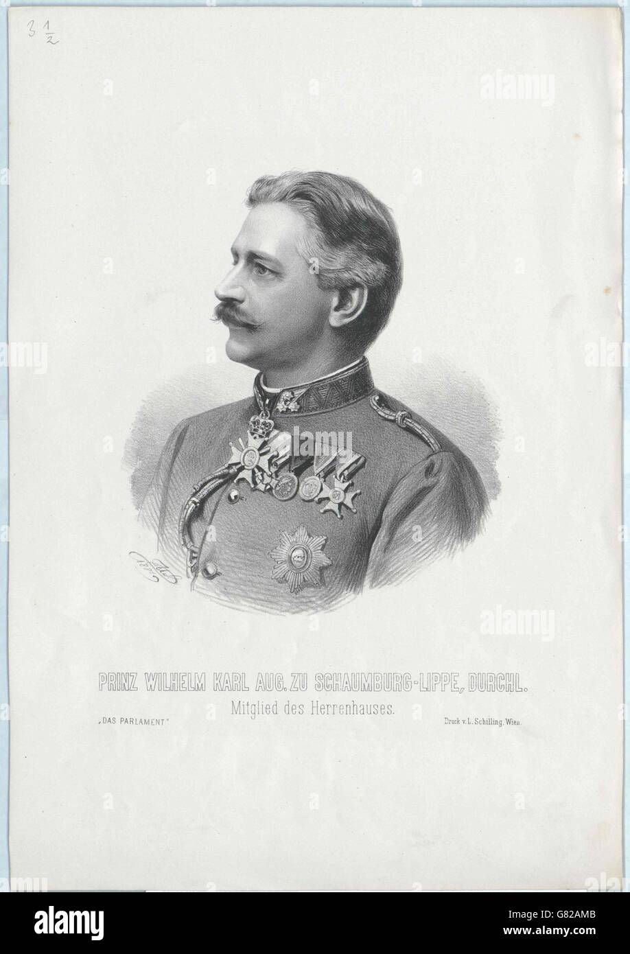 Schaumburg-Lippe, Wilhelm Prinz Stock Photo