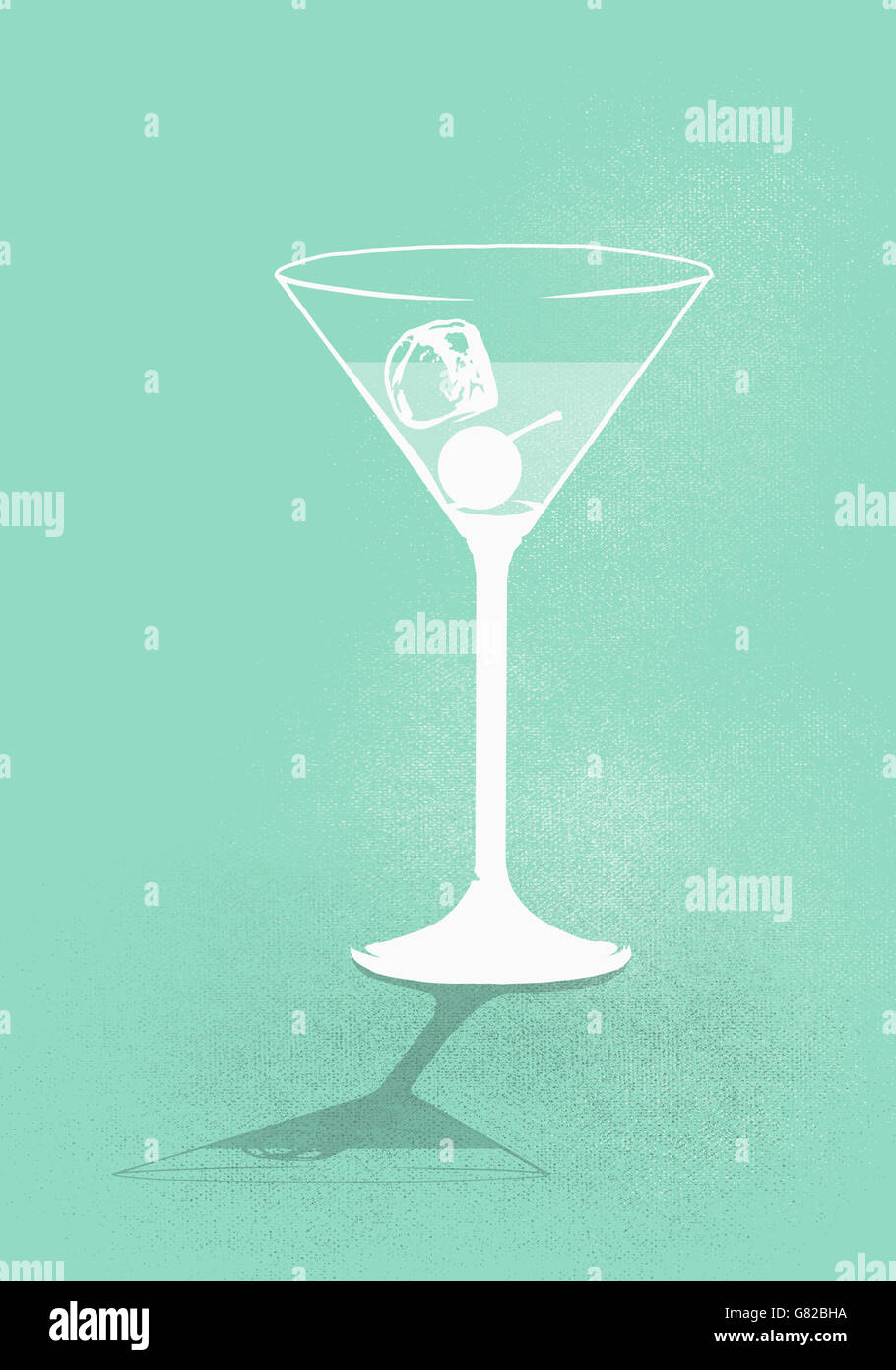 Digital composite image of cocktail against green background Stock Photo