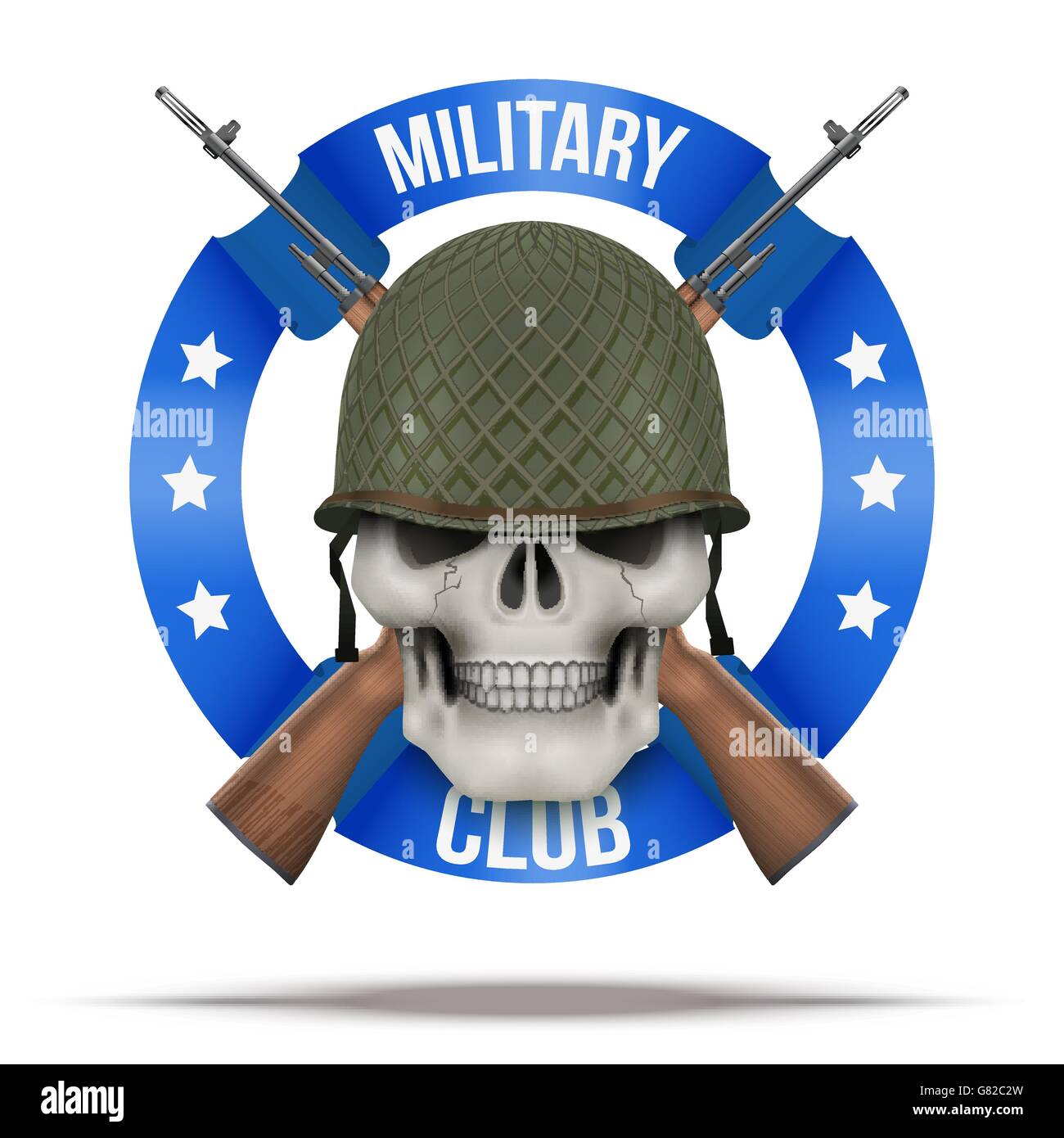 Military club or company badges and labels Stock Vector