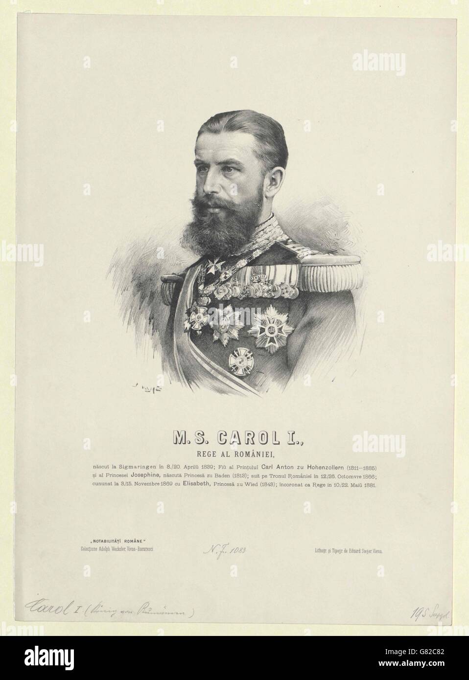 Karl I., König von Rumänien Stock Photo - Alamy