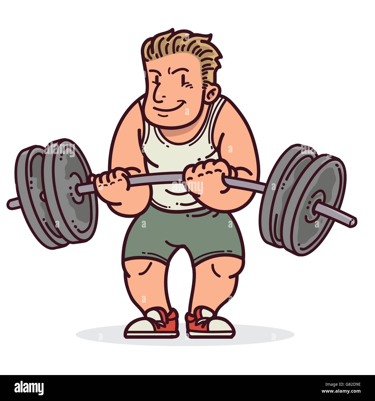 Cartoon weight lifting Stock Vector Image & Art - Alamy