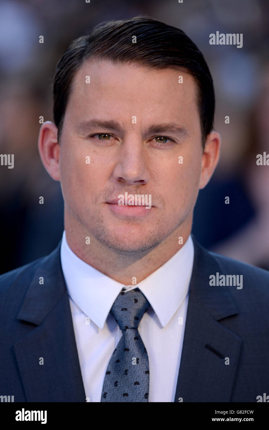 Channing Tatum arriving at the Magic Mike XXL European premiere at Vue West End, Leicester Square, London. Stock Photo