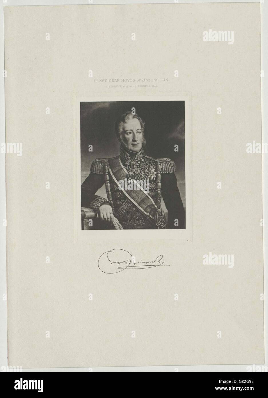 HoyosSprinzenstein, Johann Ernst Graf Stock Photo Alamy