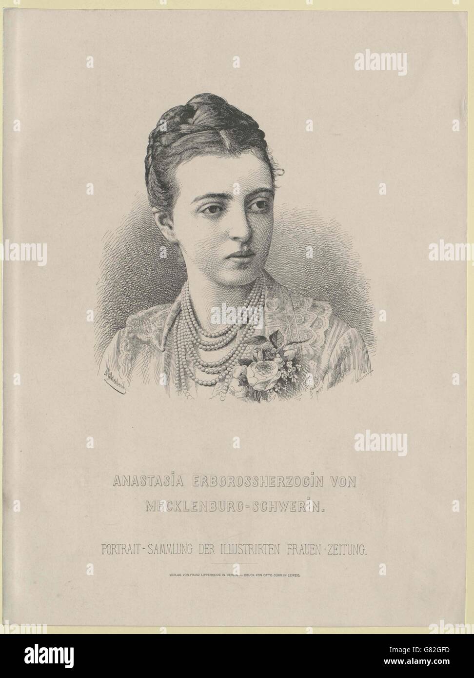 Anastasia Michailowna, Großfürstin von Russland Stock Photo