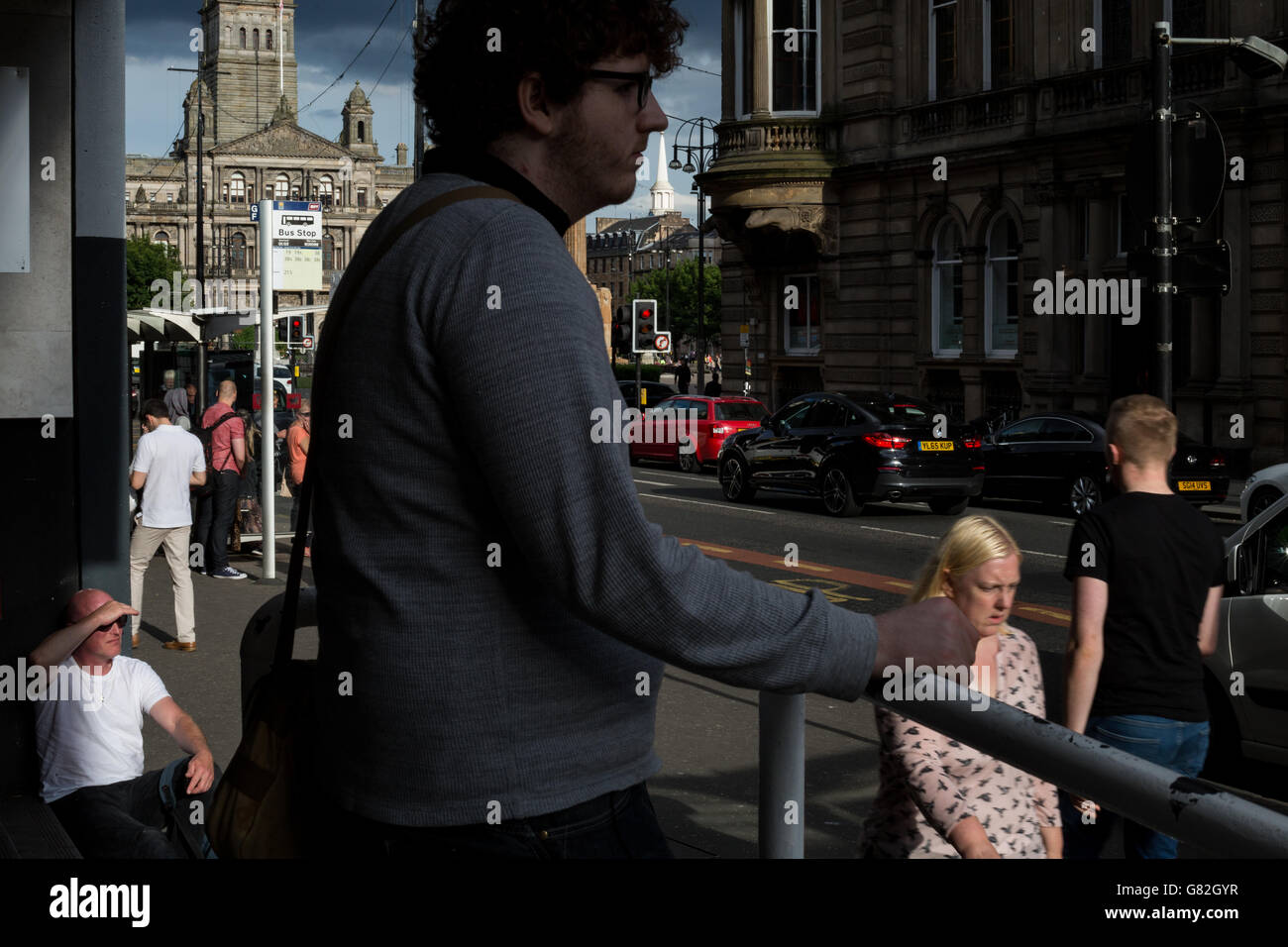 Street life in Glasgow, Scotland, Great Britain at the time of the referendum on European Union membership, 2016. Stock Photo