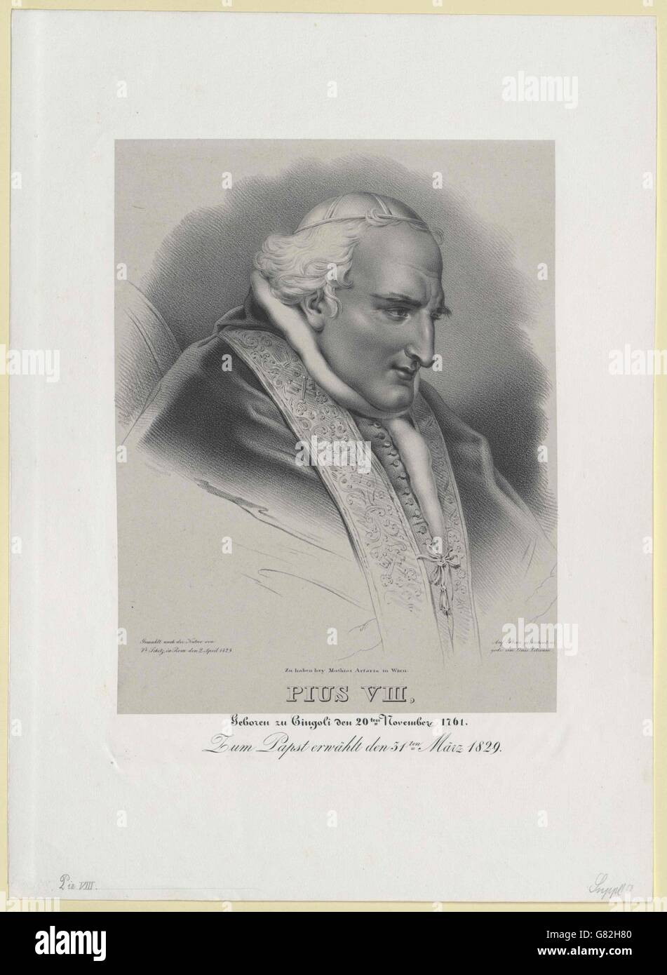 Pius 8th Pius viii hi-res stock photography and images - Alamy