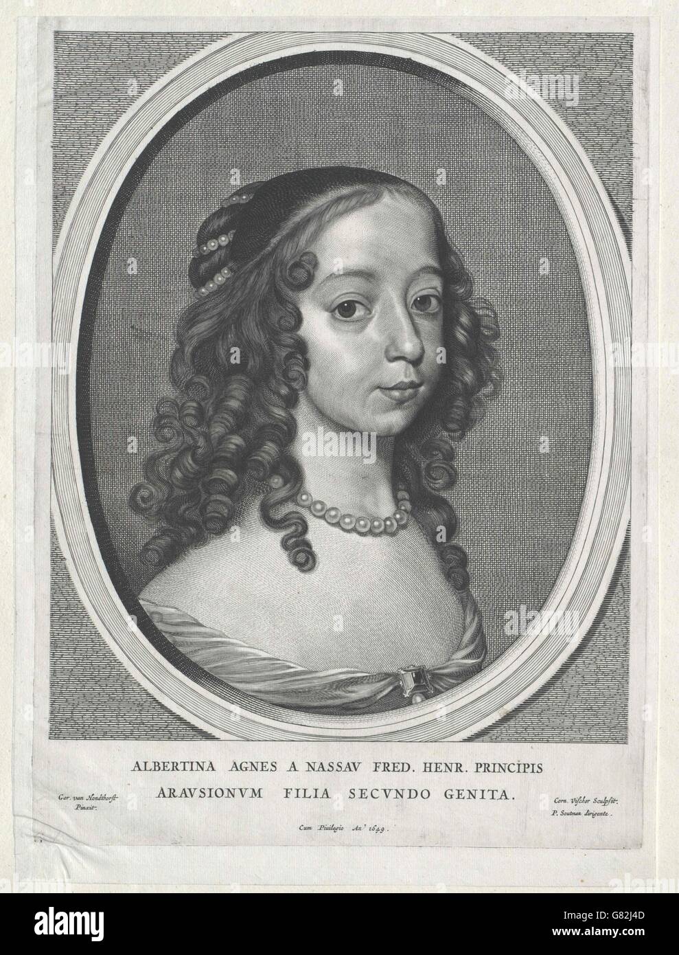Albertine Agnes, Prinzessin von Oranien, Gräfin von Nassau Stock Photo