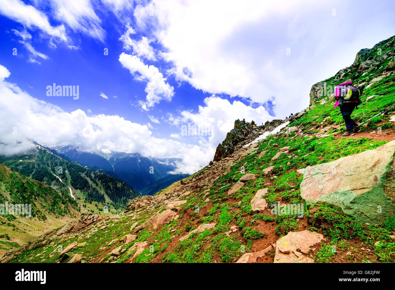 Beautiful mountain view with snow of Sonamarg, Jammu and Kashmir state, India Stock Photo