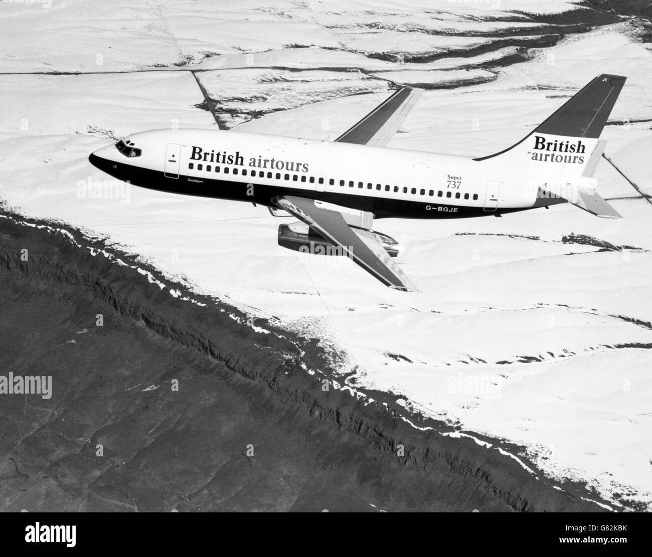 Disasters and Accidents - Fire - British Airtours Boeing 737 - Manchester Airport Stock Photo