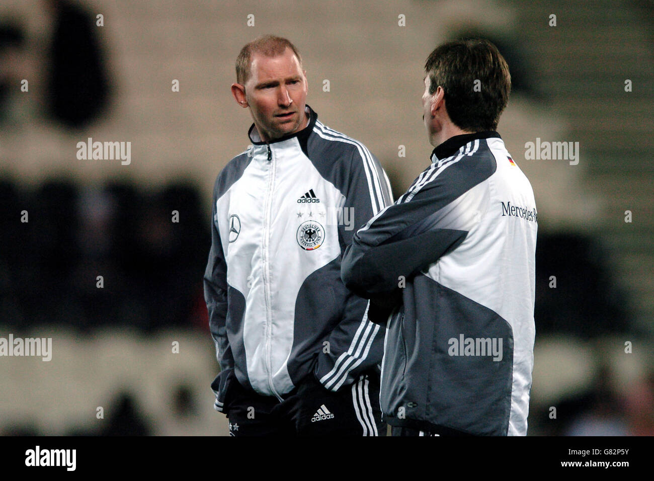 Soccer - Under 21 Championship - Qualifying Round - England v Germany - KC Stadium. Dieter Eilts, Germany manager Stock Photo