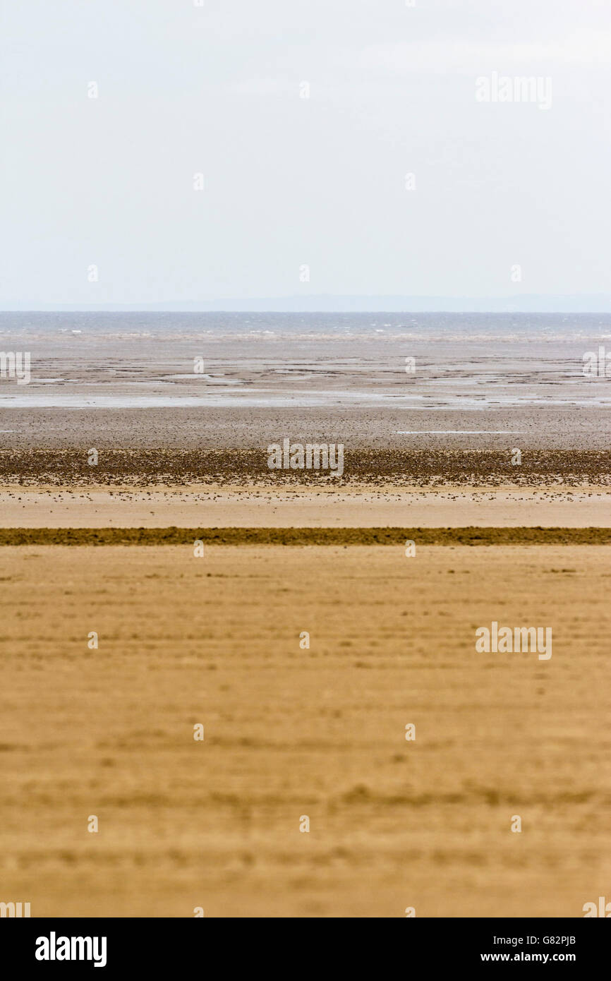 View of the beach at Weston-Super-Mare, North Somerset, UK Stock Photo