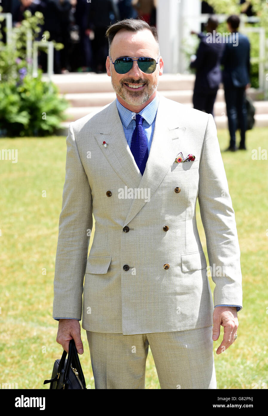 David Furnish arrives for the Burberry Prorsum Men's Fashion Show as part  of the London Collections: Men SS16 collection, held at Perks Field,  Kensington Gardens, London. PRESS ASSOCIATION Photo. Picture date: Monday