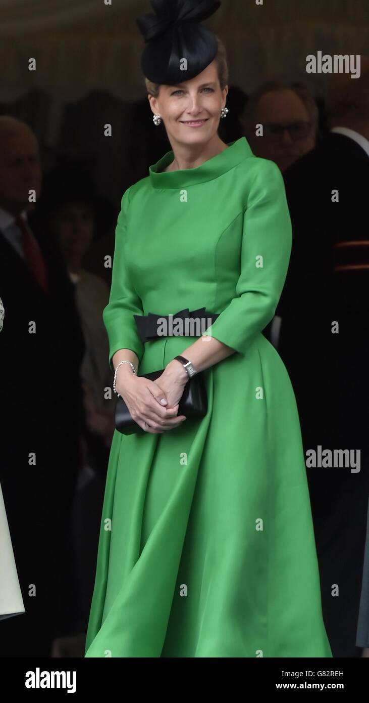 Sophie, Countess of Wessex attends the Order of the Garter ceremony at  Windsor Castle in Windsor, Berkshire Stock Photo - Alamy