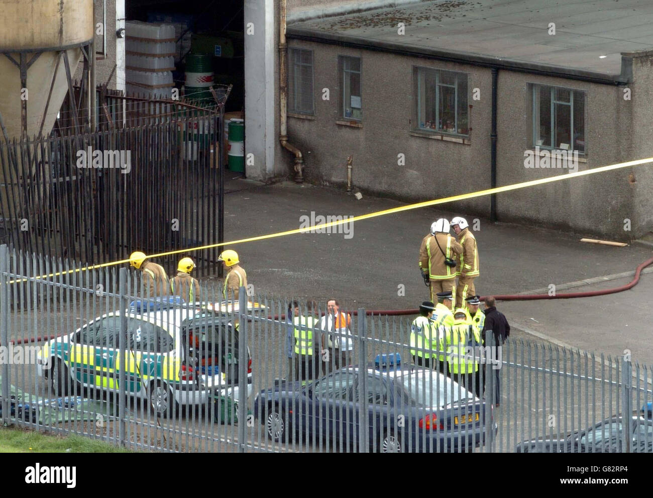 Fire carrick holdings plastics factory hires stock photography and