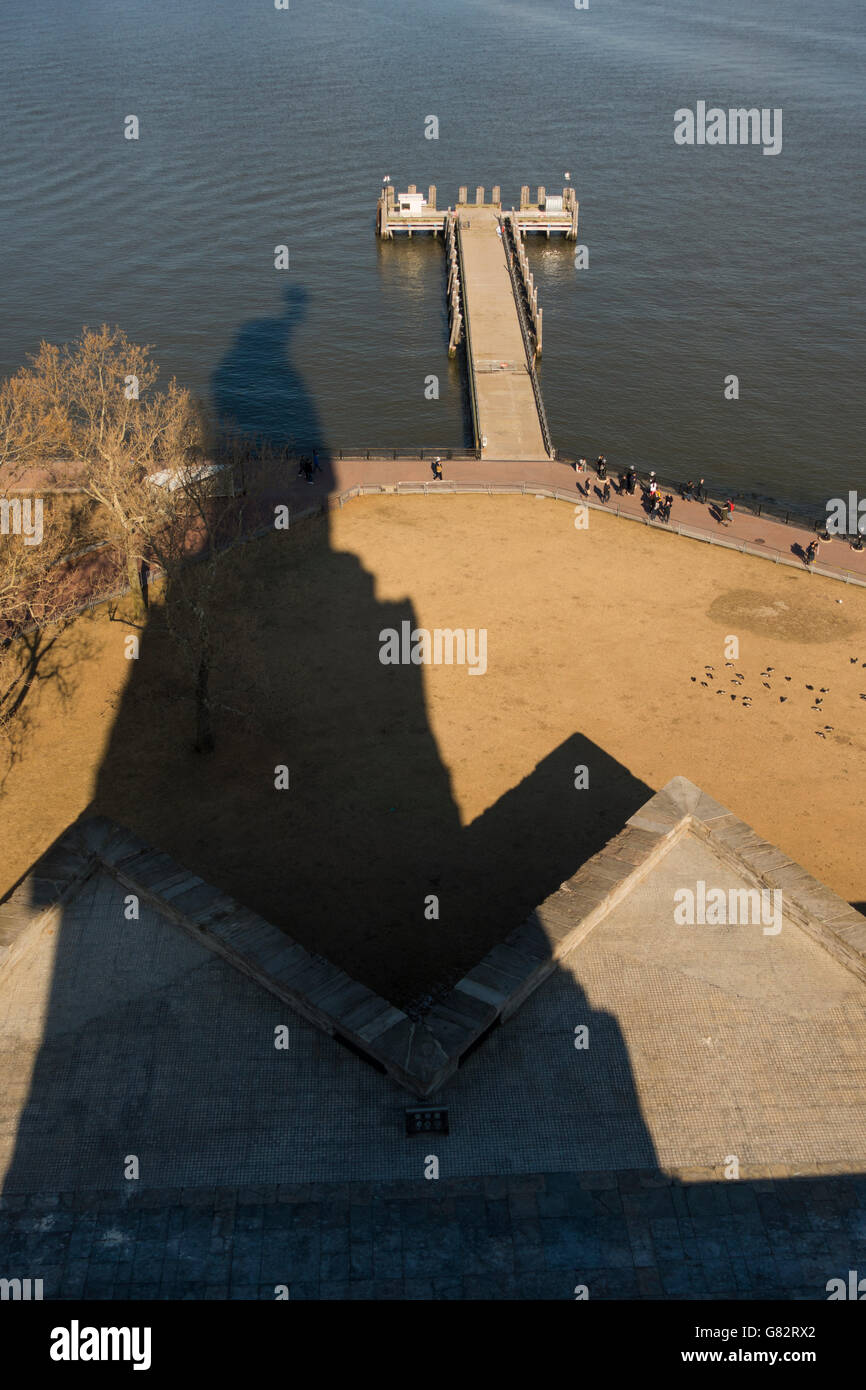 statue of liberty New York City harbor entrance Stock Photo Alamy