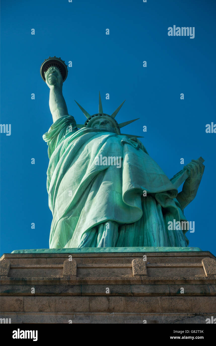 statue of liberty New York City harbor Stock Photo