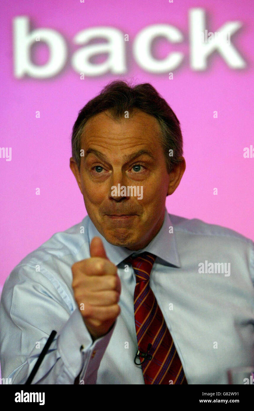 General Election 2005 - Labour Party Press Conference - London Stock Photo