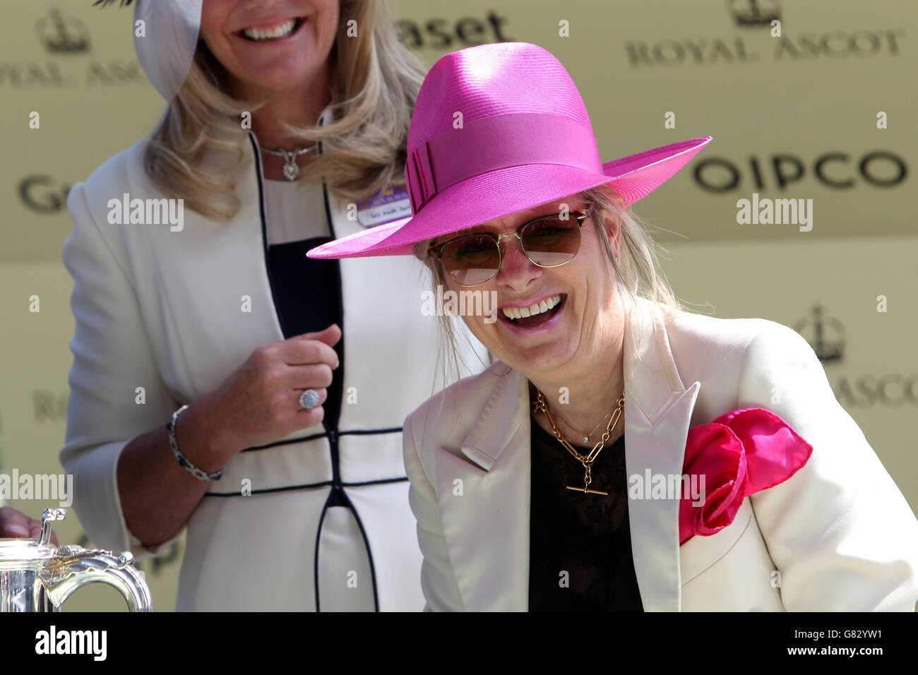 Twiggy prior to presenting the King Edward VII Stakesduring day four of the 2015 Royal Ascot Meeting at Ascot Racecourse, Berkshire. Stock Photo